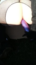 Outdoor bitch in the skirt takes it anal doggystyle very dee