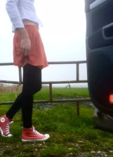 TS walking and flashing in public