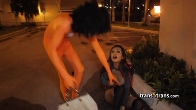 Costumed tranny ass fuck for halloween