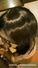 Fuck my boobs baby..! Romantic blowjob by Manusha Tranny