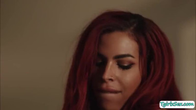 Gorgeous Redhead Latina TS Fucked By Black Stud