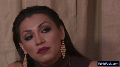 Busty latina ts beauty Jessy Dubai hard anal pounding