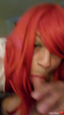 Juli Heart sucking for cum