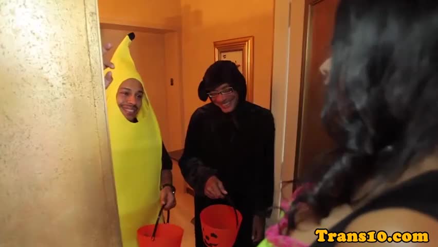 Watch TS interracial spitroasted by black blokes Shemale Porn Videos | TranSexBig.