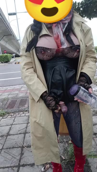 Watch Busty bitch ejaculates on the roadside 8. (03:01) Shemale Porn Videos | TranSexBig.