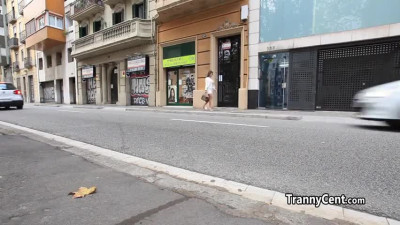 Tranny fucked hard for cash