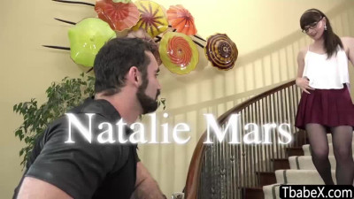 Slim ts beauty Natalie Mars tight ts asshole plowed
