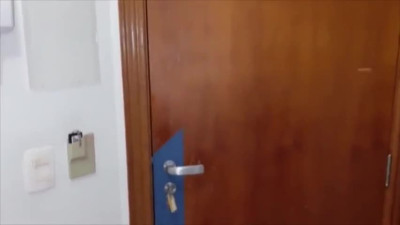 This Super Horny Latin Tranny get fucked Twice Bareback