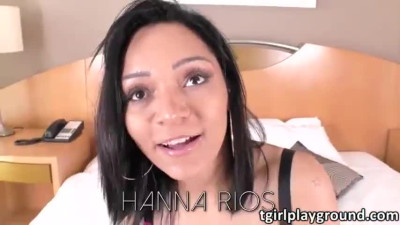 TS Hanna Rios and TS Melissa threesome