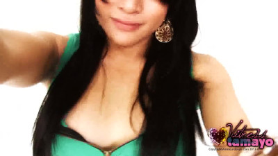 Busty Trans Vitress fucks a watermelon