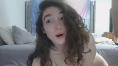 Beautiful curly-haired trans girl gets fucked great