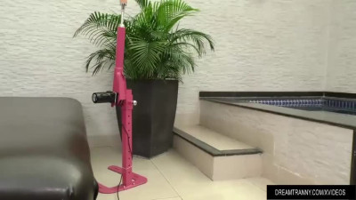 Transsexual Slut Bella Atrix Fills Her Tight Ass with a Big Dildo