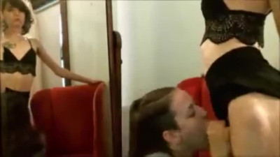 2 amateur young trans masturbate each other on webcam