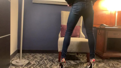 Miz Dayzee leopard print cock tease