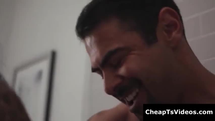 Watch Horny big tit brunette shemale fucked hard in her bathr Shemale Porn Videos | TranSexBig.