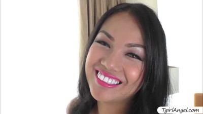 Lovely Asian brunette Tbabe Amy Amoure swallows cock and gets analed
