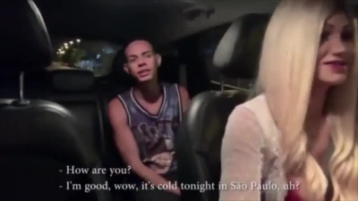 Blond Tranny Predator Taxi Driver Pick Up a Street Boyx