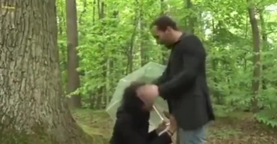 Young Ebony Trans Queen Nella gets dick in the Woods Of France