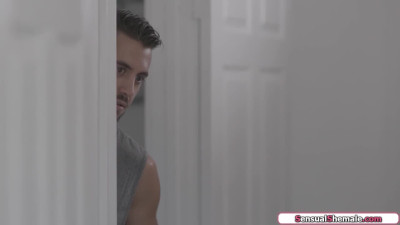 Small tits latina trans Khloe Kay anal reamed by stepbrother