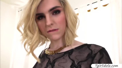 Lucky stud gets to fucked two pale and pretty Trans Natalie and Ella