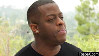 Slender ts sweetheart Korra Del Rio slurps a big black cock