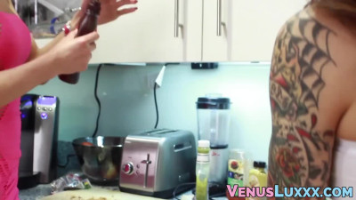 Beautiful Asian ladyboy jerking off to jizz on a food plate