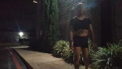 Booty shorts and sandals