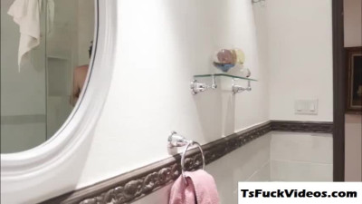 Damn Blonde Tgirl Lena Performs Hardcore