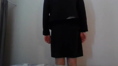 Crossdresser lady boss is here