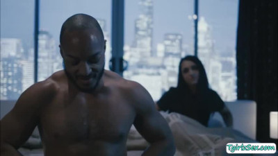 Black guy licks and fucks the ass of his shemale wife