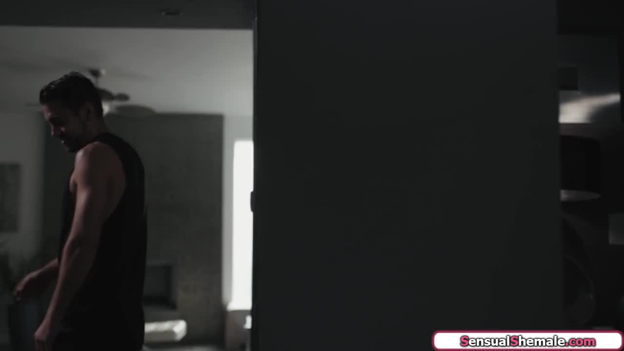 Watch Small tits TS Ella Hollywood gives a footjob to stepbrother Shemale Porn Videos | TranSexBig.