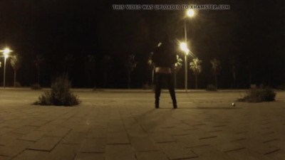 Crossdresser flashing in barcelona