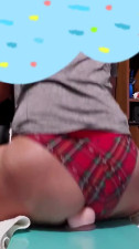 Riding dildo on my chair