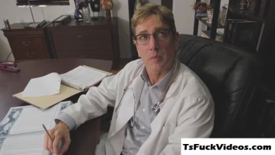 Busty Trans Nurse Chelsea Marie Barebacked By
