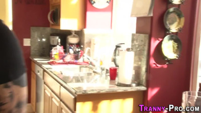 Trans babe pounds guys ass