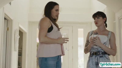 Lustful TS sweathearts Chanel Preston and Lena Kelly anal treat