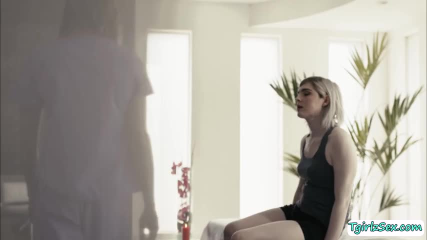 Watch Blonde shemale gets her ass fucked by her horny masseuse Shemale Porn Videos | TranSexBig.