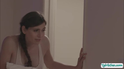 Busty shemale stepsis lets her black stepbro fuck her wet ass
