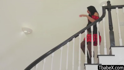 Latina TS Chanel Santini bubble ass banged from behind