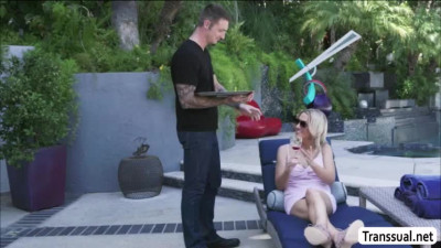 Horny Guy enjoys banging Transbabe Kayleigh Coxx tight butthole