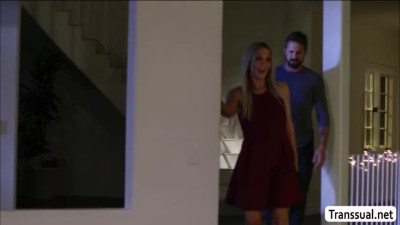 Horny Guy let her Transbabe Wife Kayleigh Coxx bangs her ass