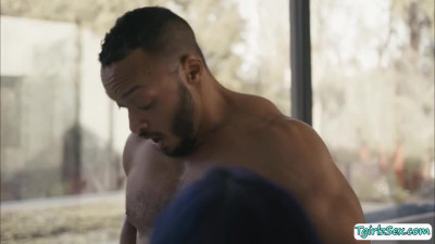 Tattooed Ts Foxxy fucks her black stepsis Boyfriend in her room