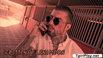 Horny Guy finally fucks hard Transbabe Lena Moons tight butthole