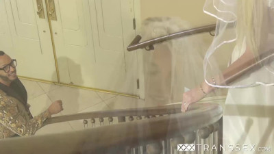 Delectable Aubrey Kate shows what TS brides do after wedding