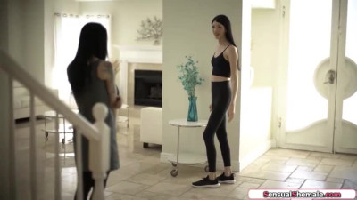 TS stepmom Ava Holt fucks stepdaughter