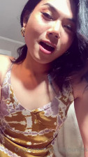 Asian shemale self facial