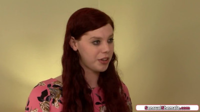 Milf dominates and anal fucks redhead trans babe Chelsea Poe