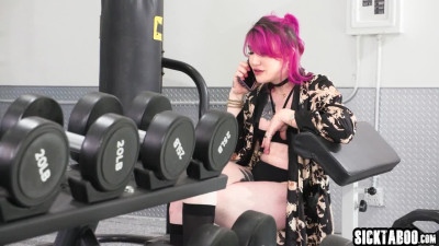 Shemale gym rat Lena Moon fucked in tight ass and enjoyed strangers cock