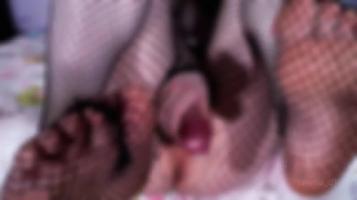Silly femboy, huge cumshot, in fishnets! (Teaser)