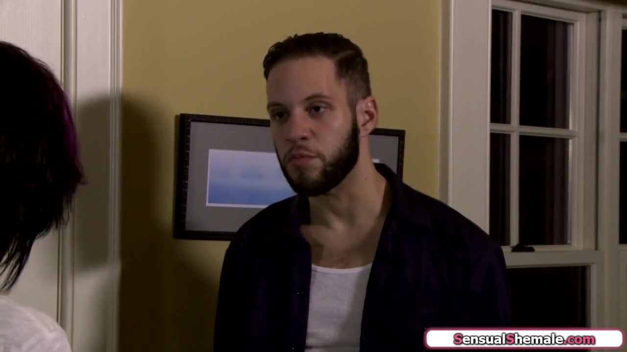 Watch SensualShemale.com - Guy asslicks and anal fucks busty trans teacher River Stark Shemale Porn Videos | TranSexBig.